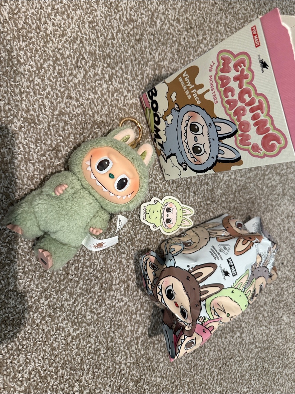 Mint Green Bunny Monster Sticker / Pin Art